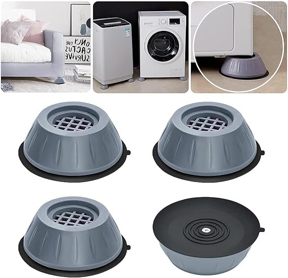 Anti Vibration Pad-Anti-vibration Pads For Washing Machine - 4 Pcs Shock Proof Feet For Washer ? Dryer, Great For Home, Laundry Room, Kitchen, Washer, Dryer, Table, Chair, Sofa, Bed (4 Units)